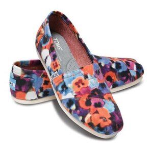 Toms | Oahu Multi Color Floral Cushioned Canvas Sole Classics | Size 9W
